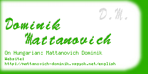 dominik mattanovich business card